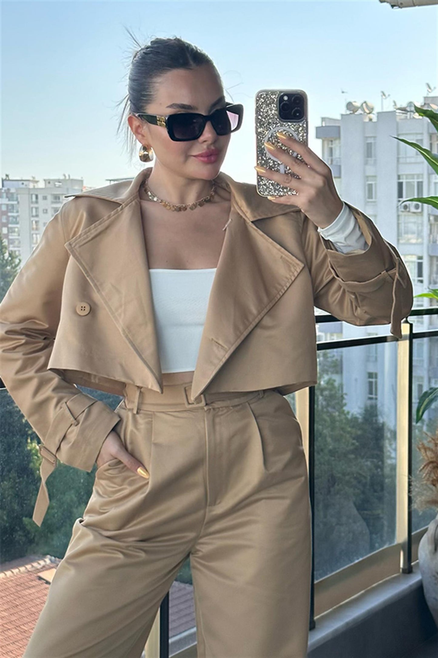 Estilo Mini Karamel Trençkot