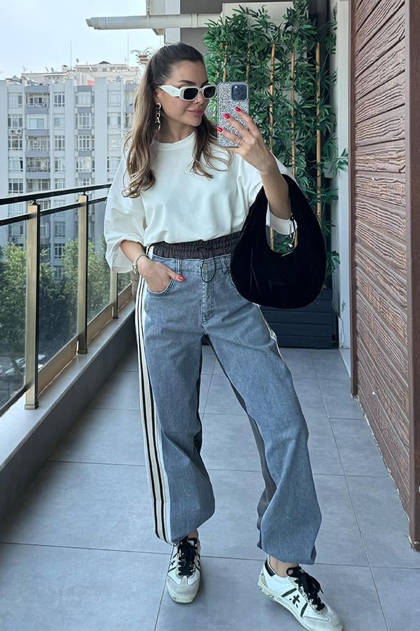 Felicity Kot Karışım Tasarım Takım - Beyaz