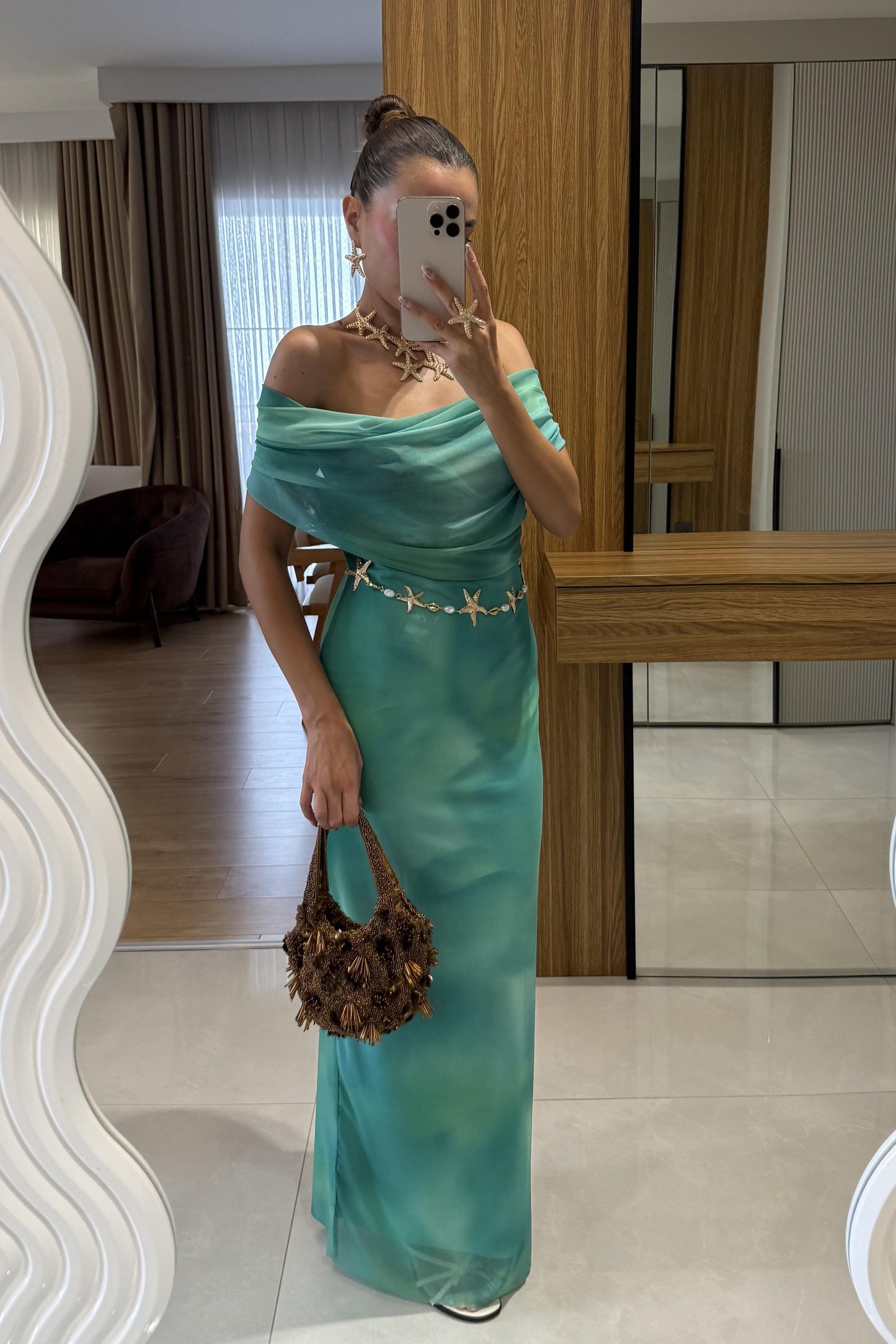 Floransa Batik Desen Tasarım Maxi Elbise