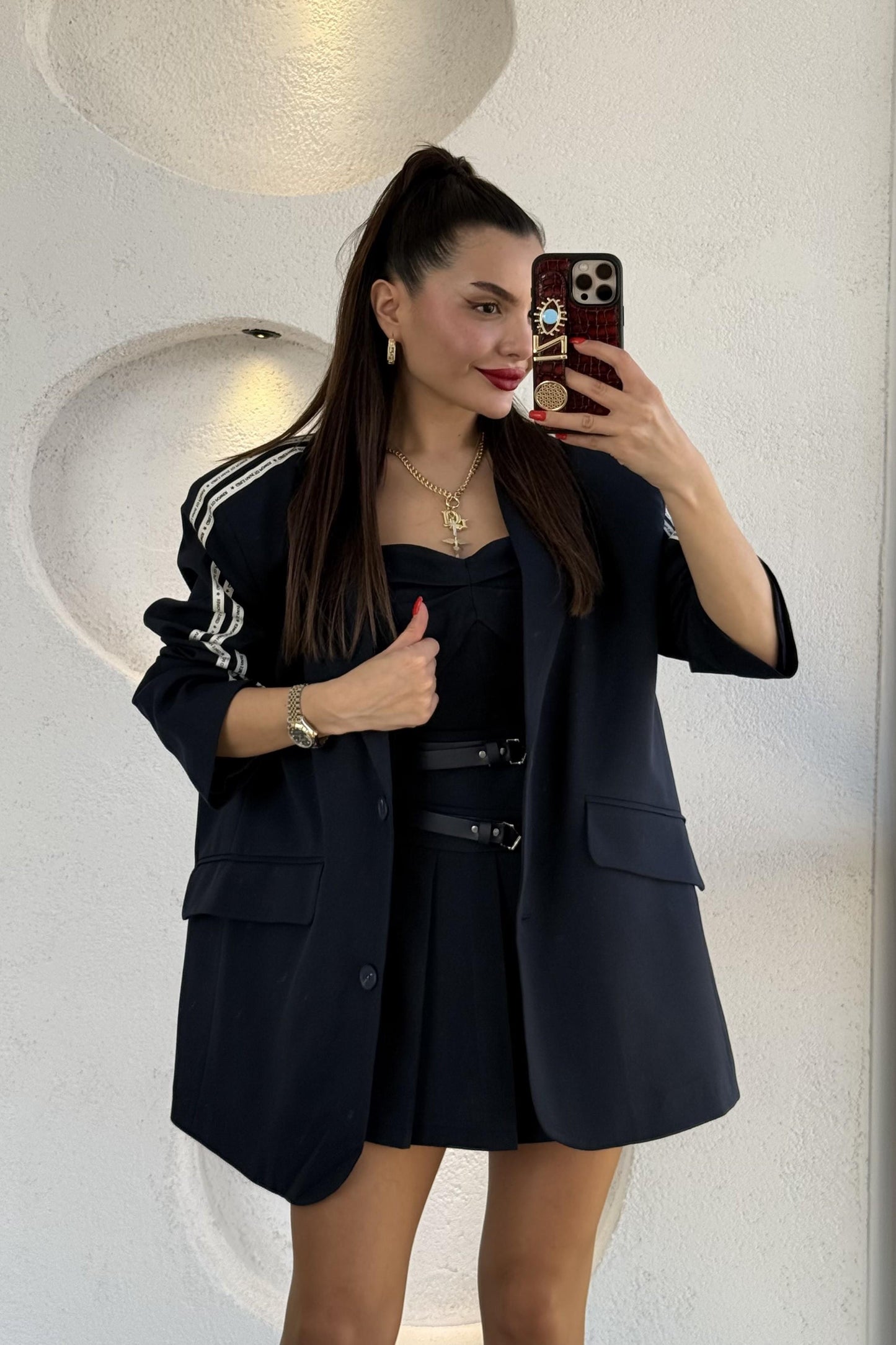 Girls Power Uzun Blazer Ceket