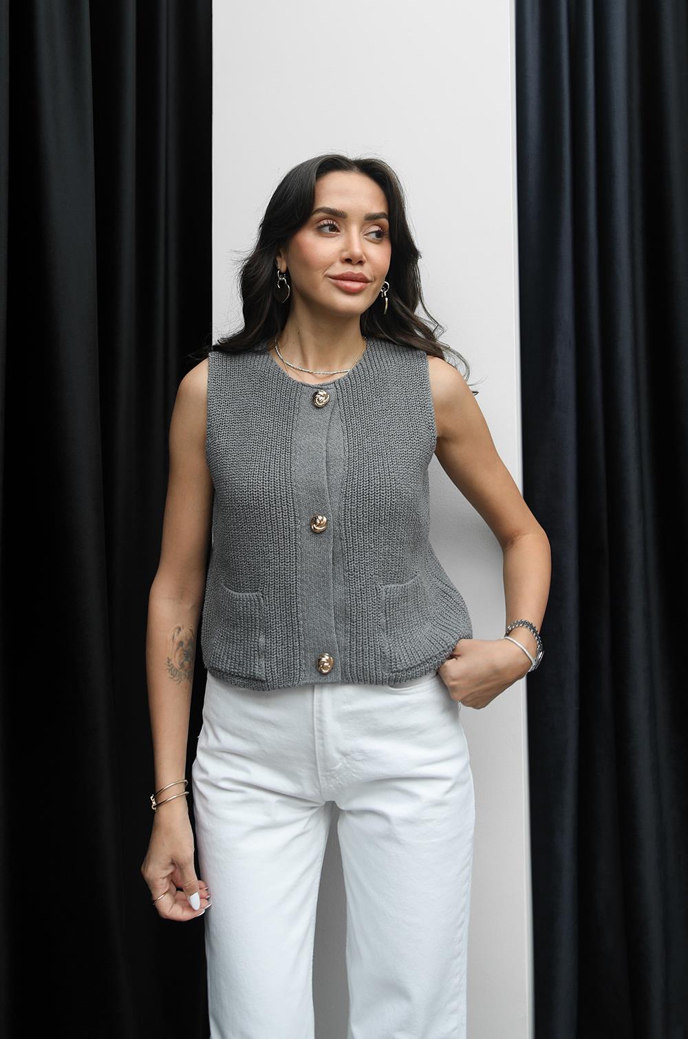 GRI TRIKO BLUZ YELEK