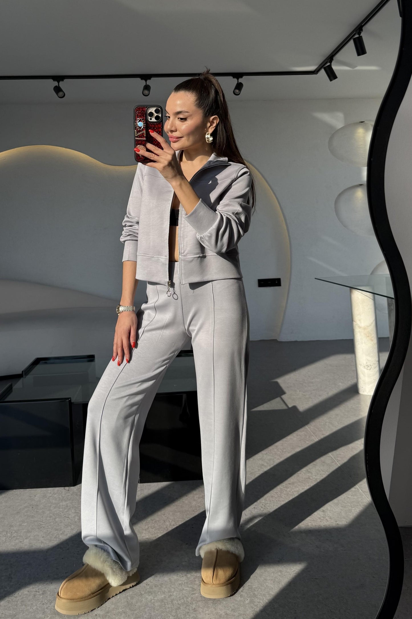 Honey Karmenaj Fermuarlı Modal Takım