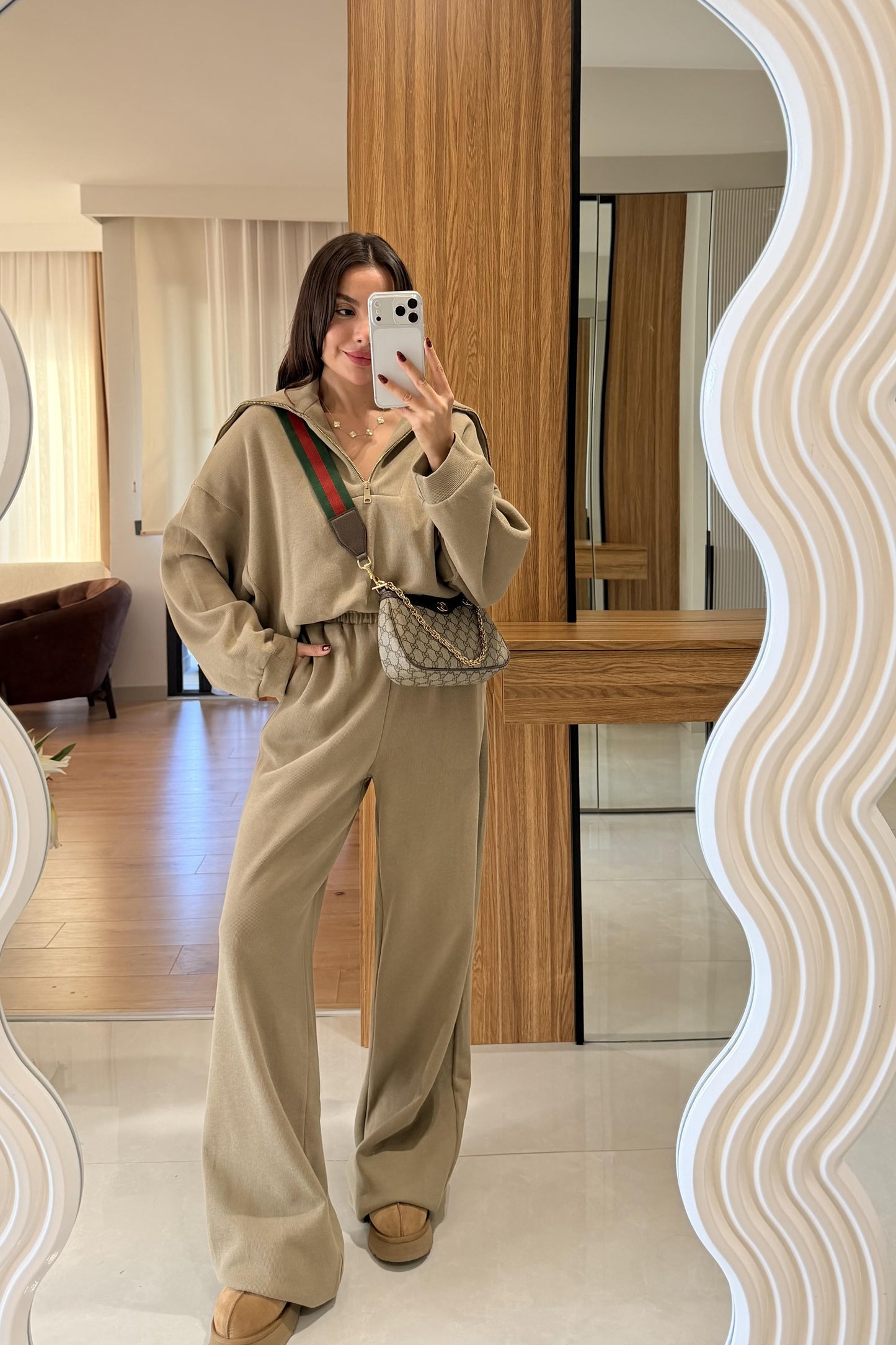 Jassmin Vizon Fermuarlı İkili Takım