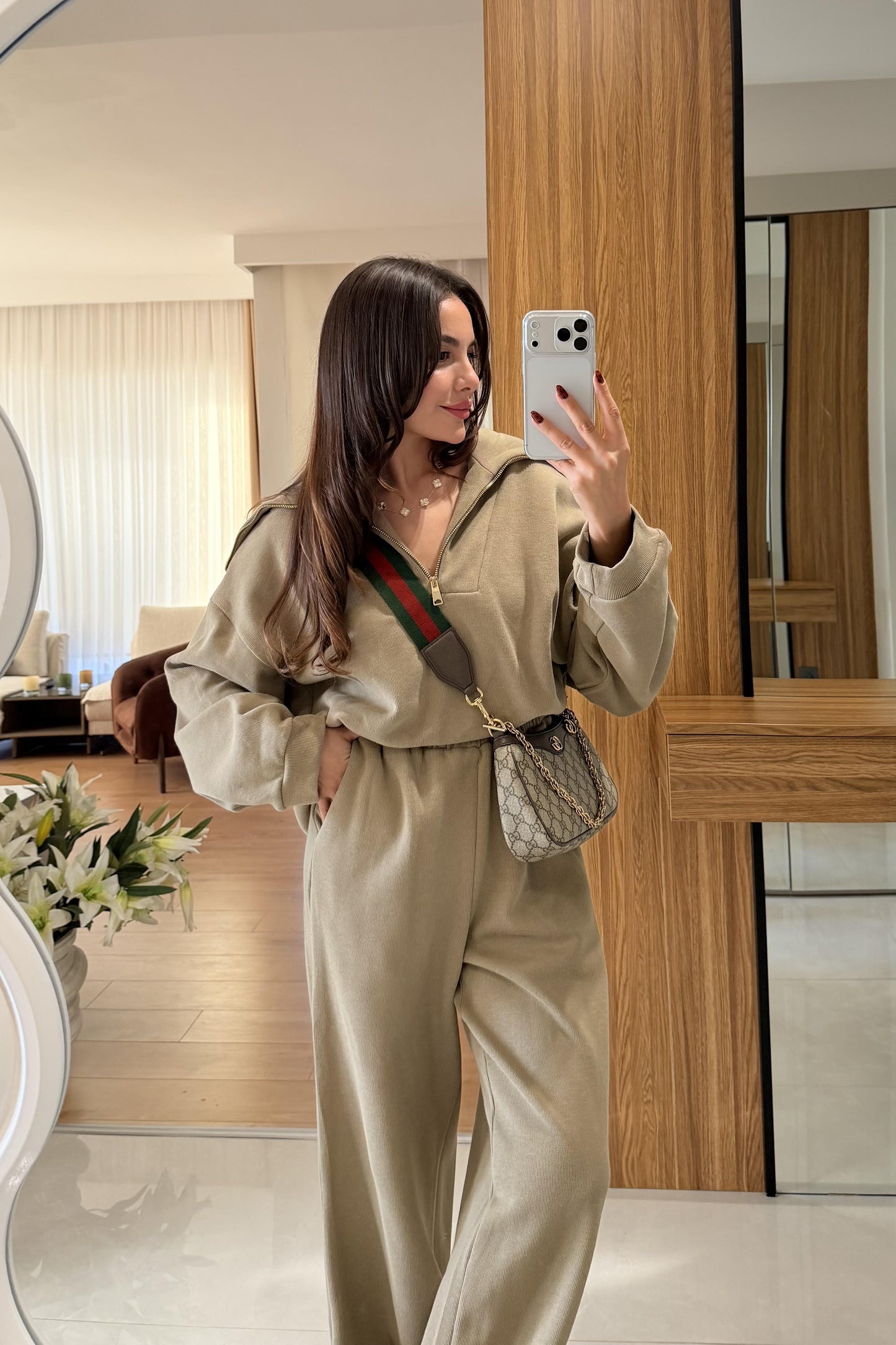 Jassmin Vizon Fermuarlı İkili Takım