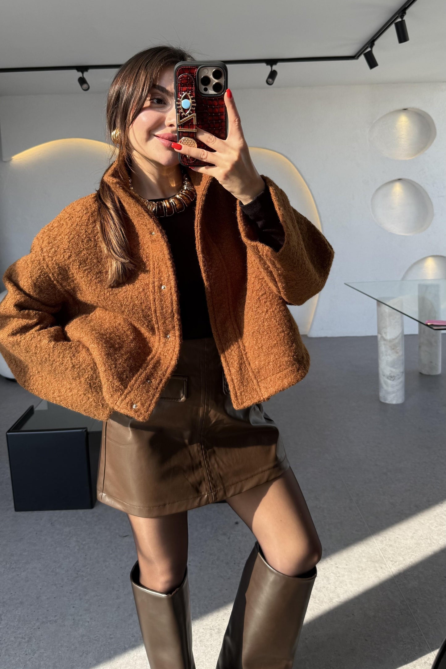 Jeneva Taba Kırçıllı Ceket