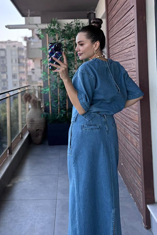 Jessga Denim Etekli Takım