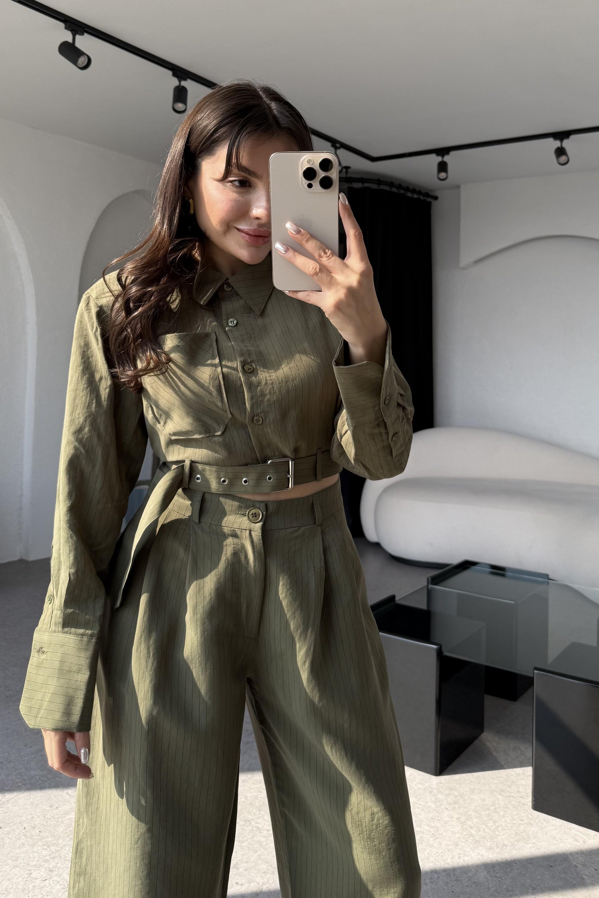 Julie Haki Şeritli Tensel Takım