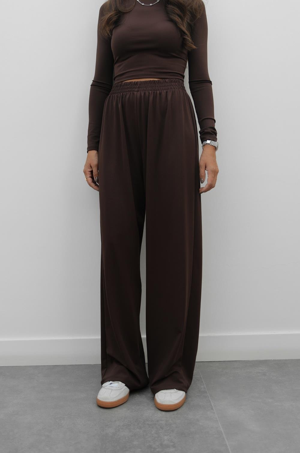 KAHVERENGI URAL BLUZ PANTOLON TAKIM