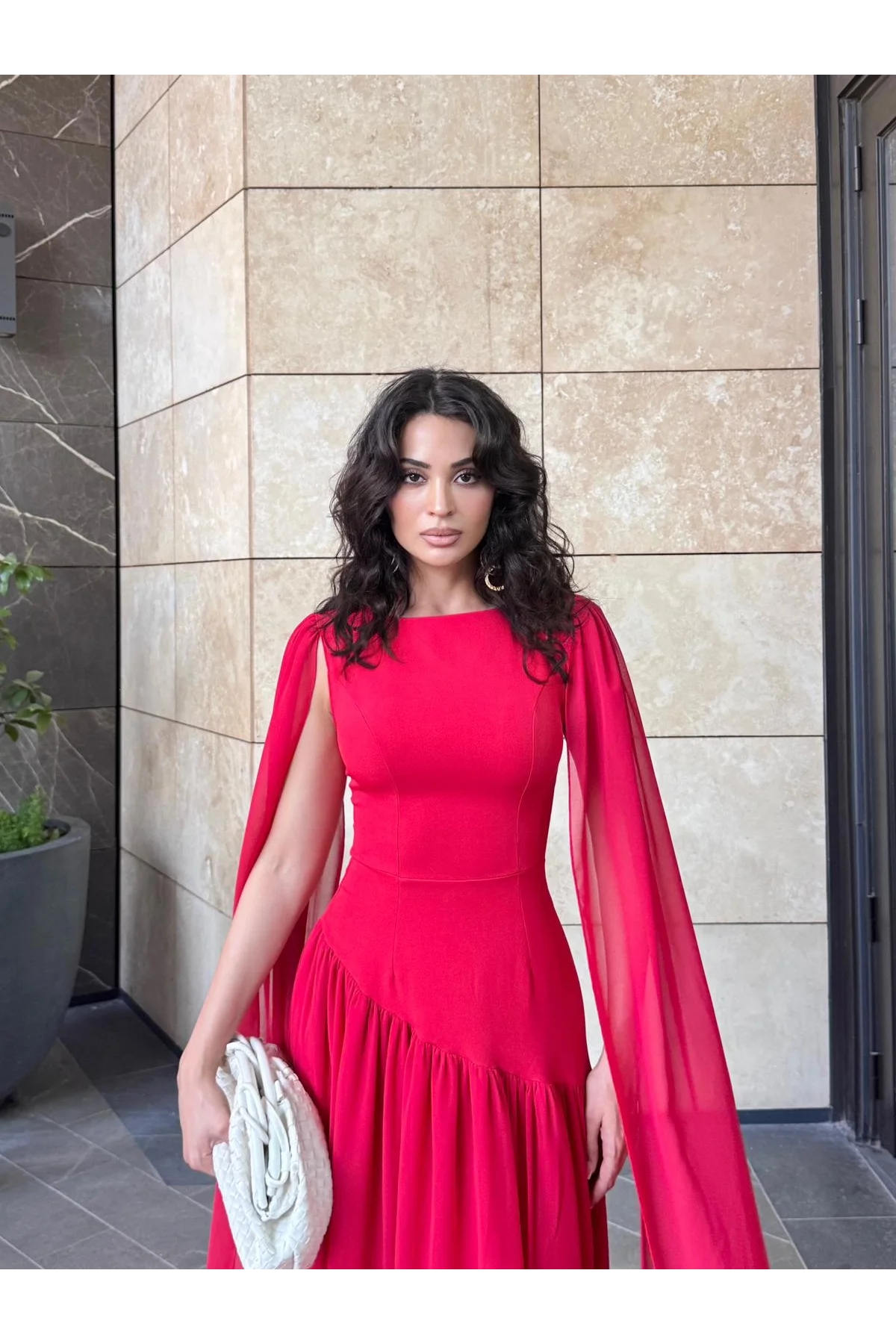Maxi Pelerinli Elbise