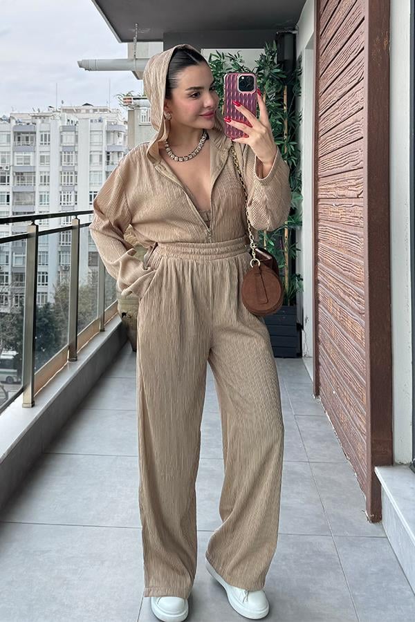 Laeti Büstiyerli Kırinkıl Üçlü Takım - Karamel