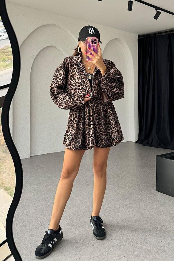 Leatre Leopar Etekli Takım