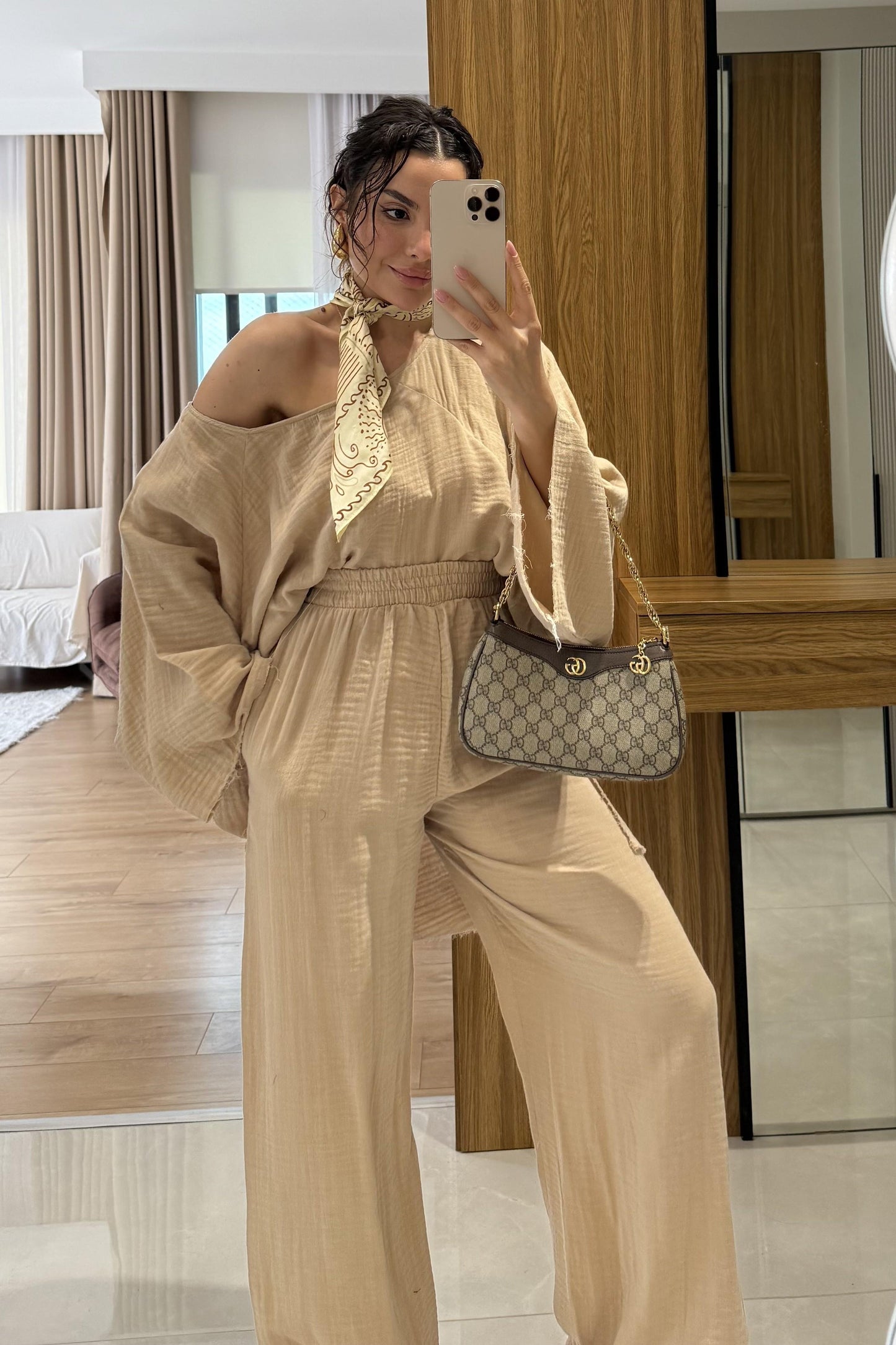 Leite Bej Salaş Müslin Takım