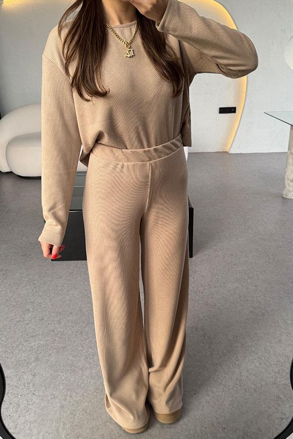 Lelia Sütlü Kahve Fitilli Takım