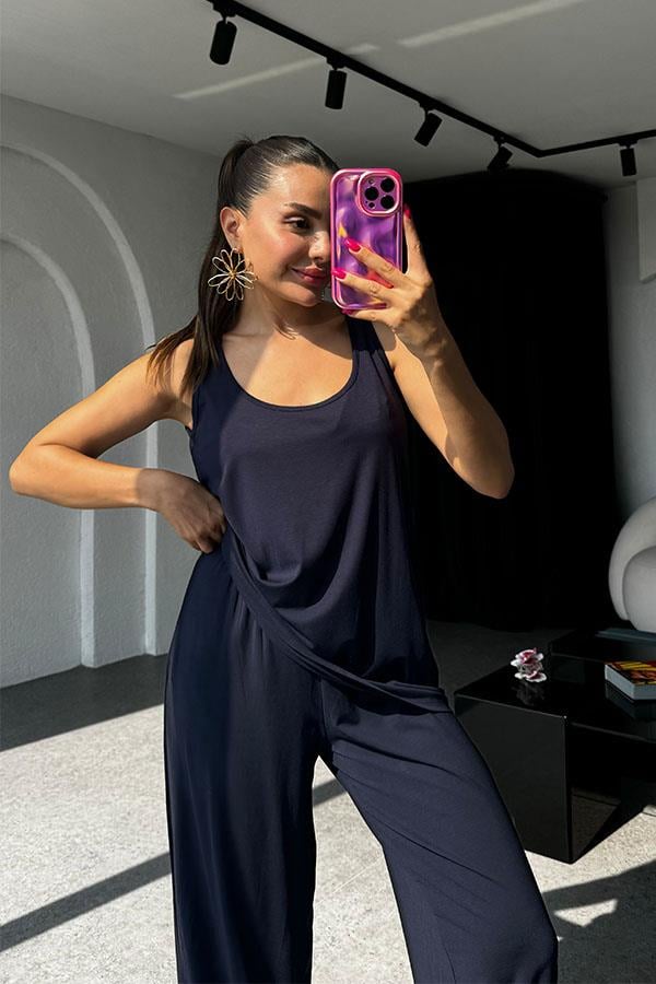 Lonso Modal Kumaş Takım -Lacivert