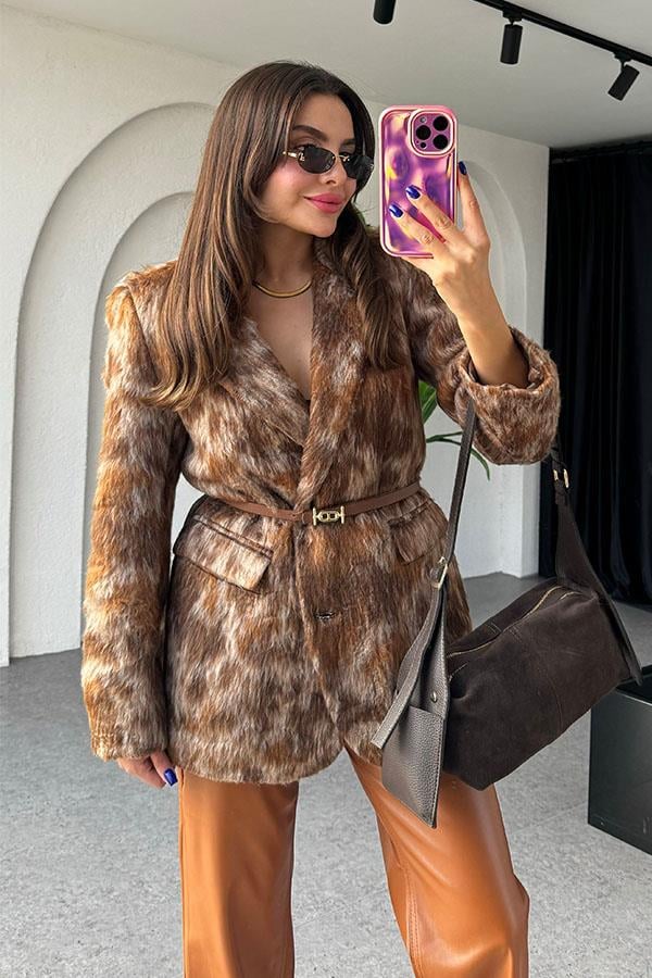 Luda Kürk Blazer Ceket