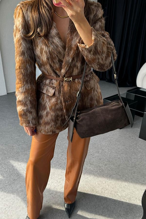 Luda Kürk Blazer Ceket