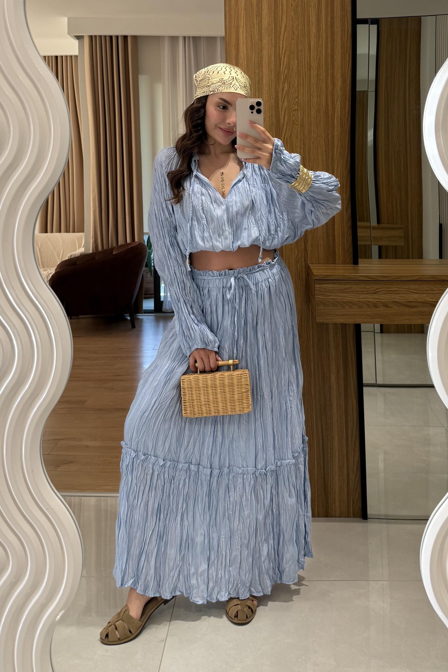 Lunira Bebe Mavi Kraş İkili Takım