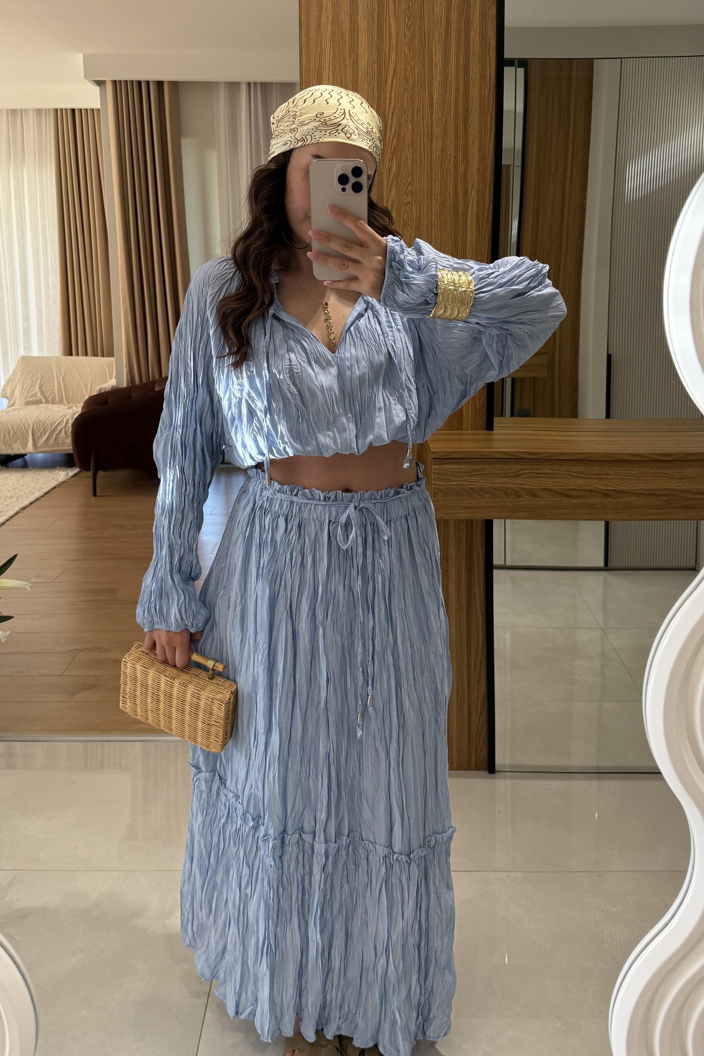 Lunira Bebe Mavi Kraş İkili Takım