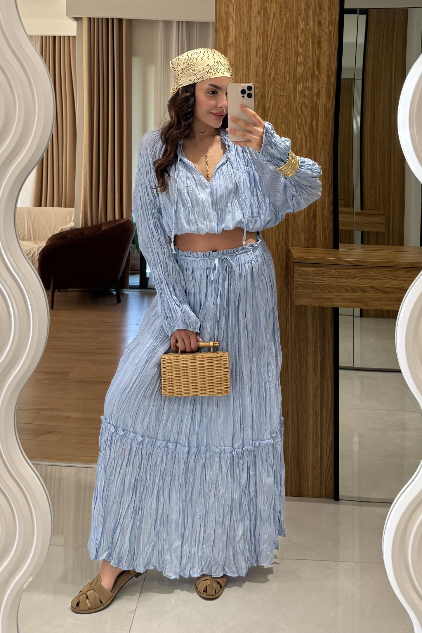 Lunira Bebe Mavi Kraş İkili Takım