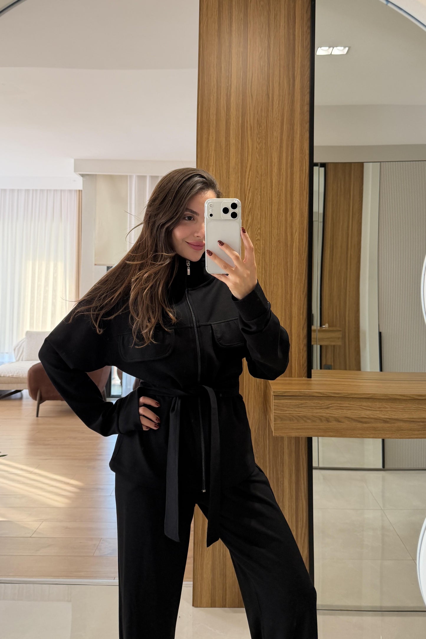 Luxor Siyah Kuşak Detaylı Takım