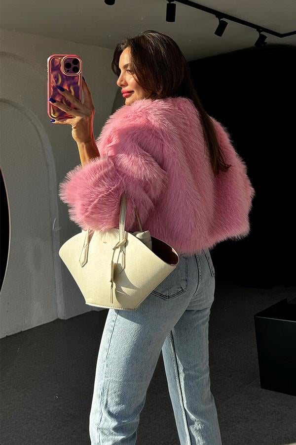 Lysander Crop Pembe Kürk