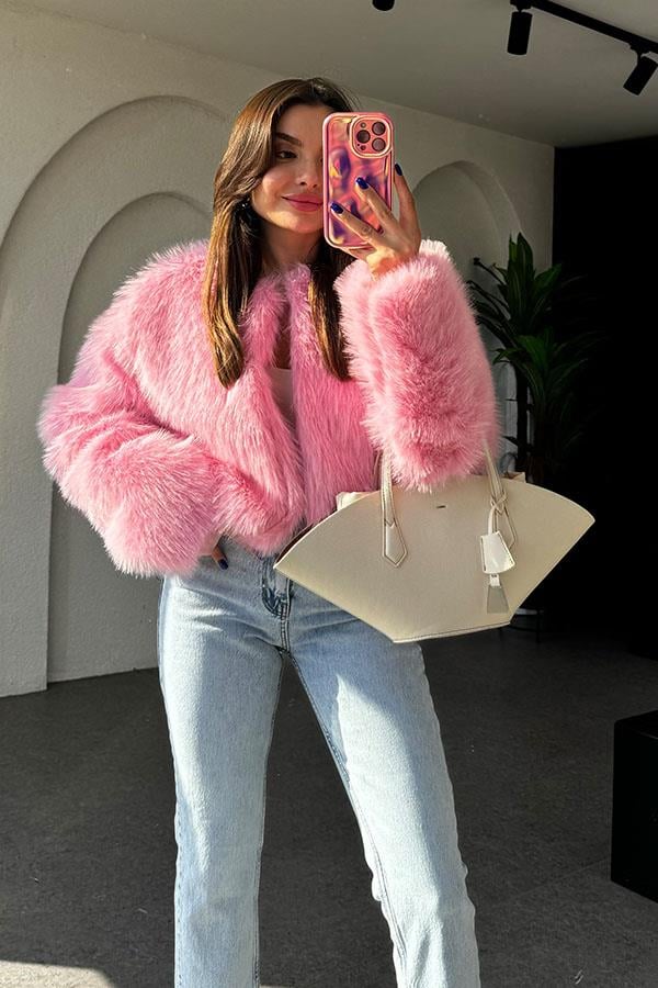 Lysander Crop Pembe Kürk