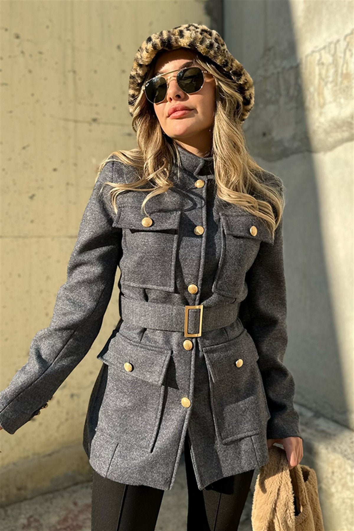 M. Dutti model gold düğmeli blazer