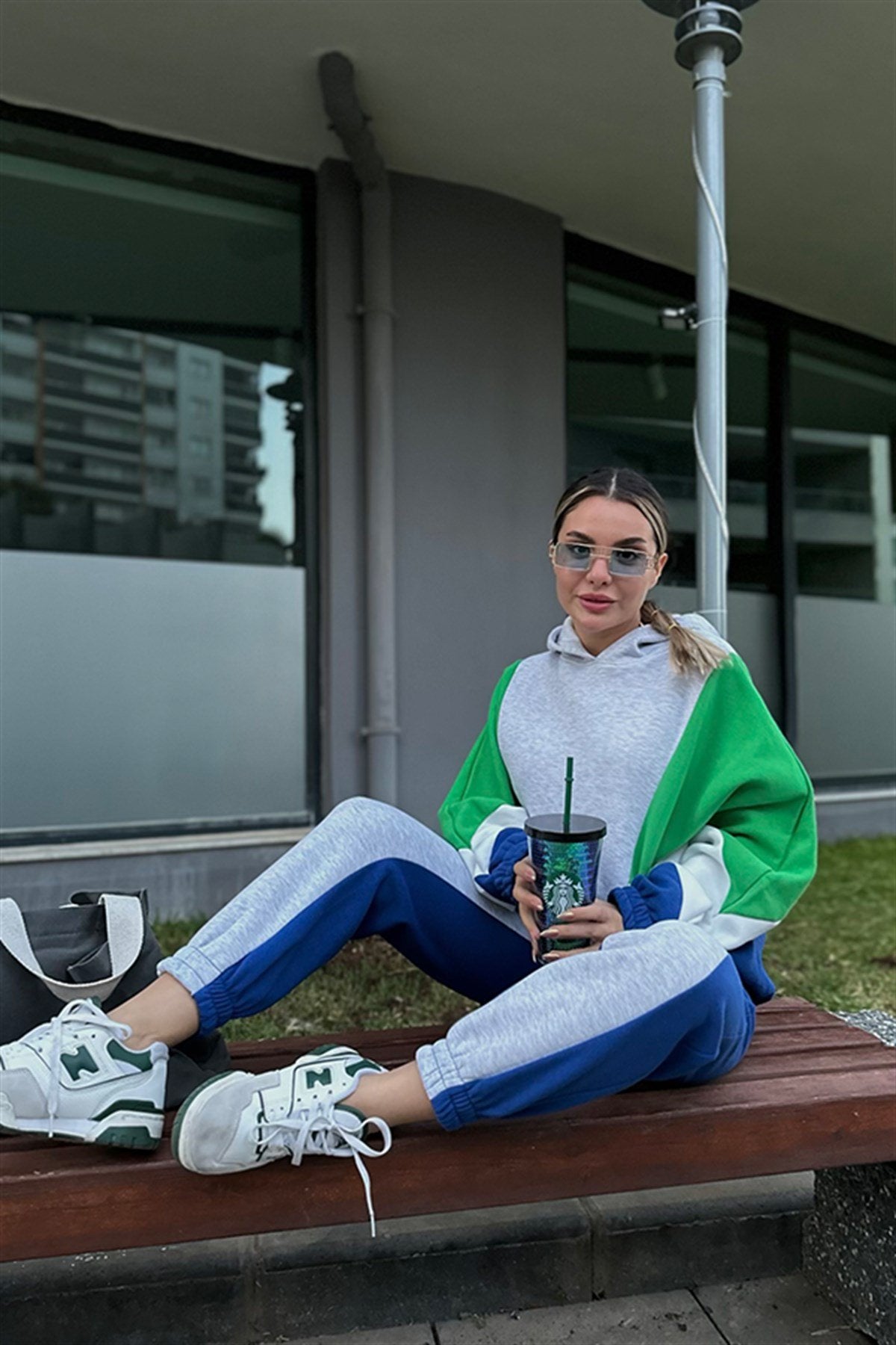 Mad girl zigzag üç renk eşofman takımı