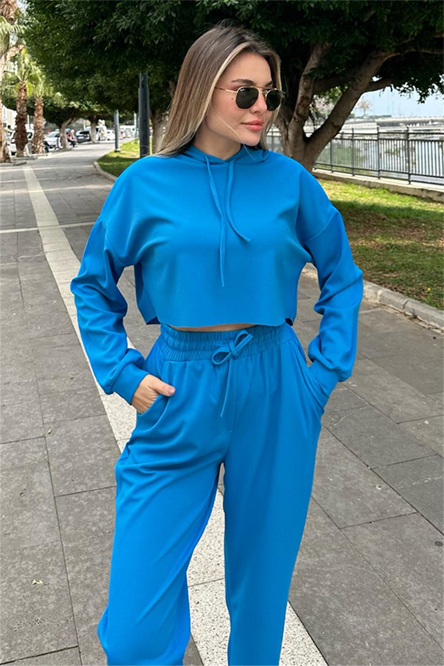 Maddie jogger sport takım - Mavi