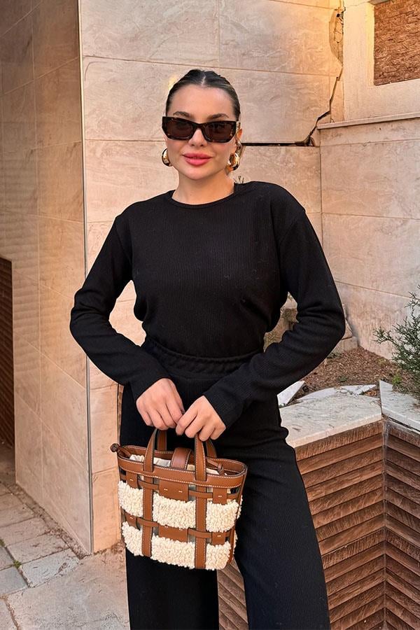 Margiela Siyah Fitilli Takım