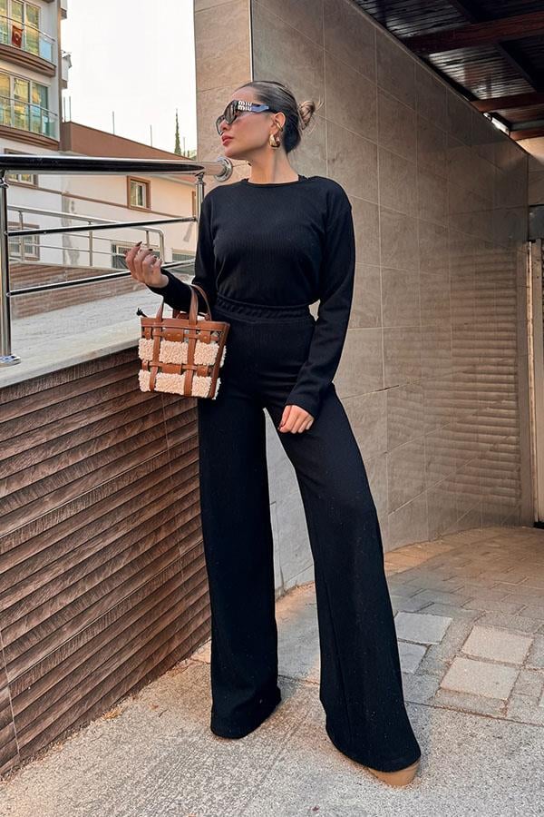 Margiela Siyah Fitilli Takım