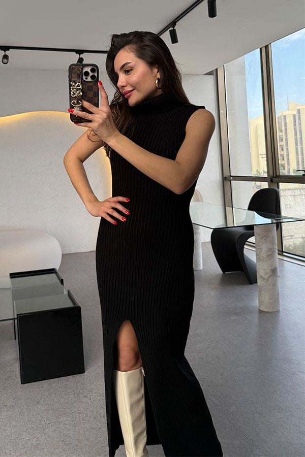 Martoni Siyah Bolerolu Elbise