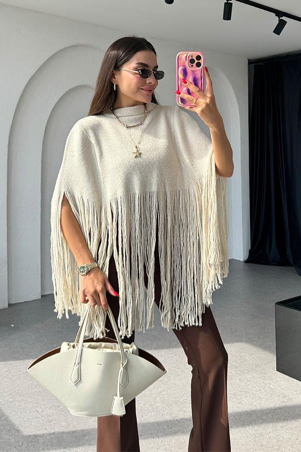 Mattia Püsküllü Krem Panço