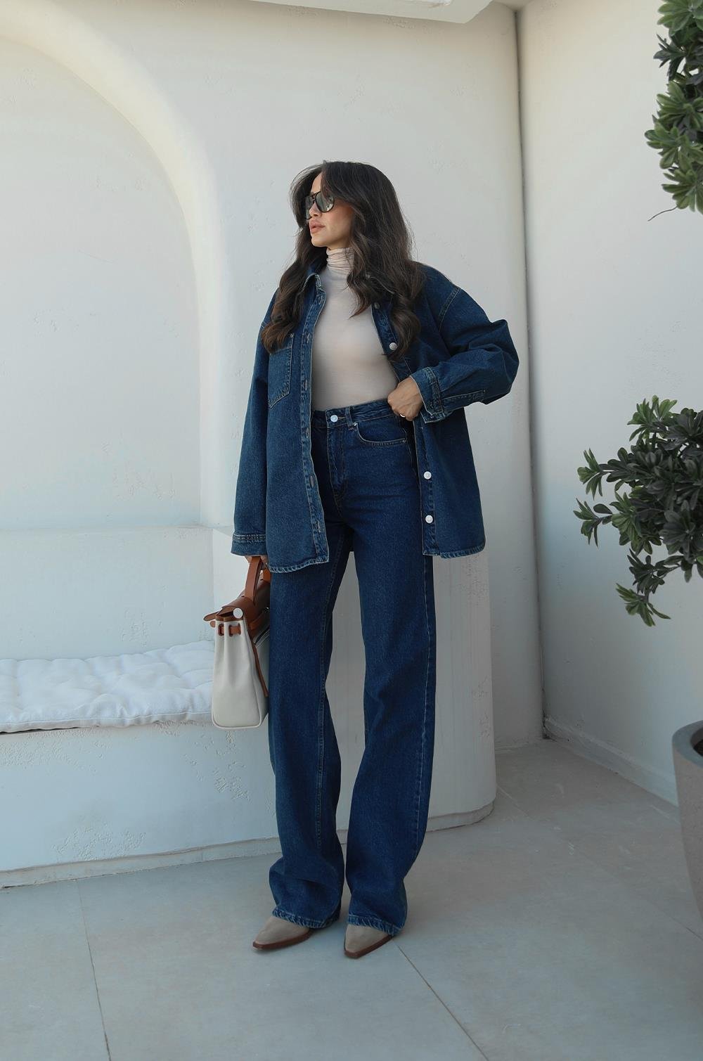 MAVI TEK CEPLI CEKET PANTOLON DENIM TAKIM