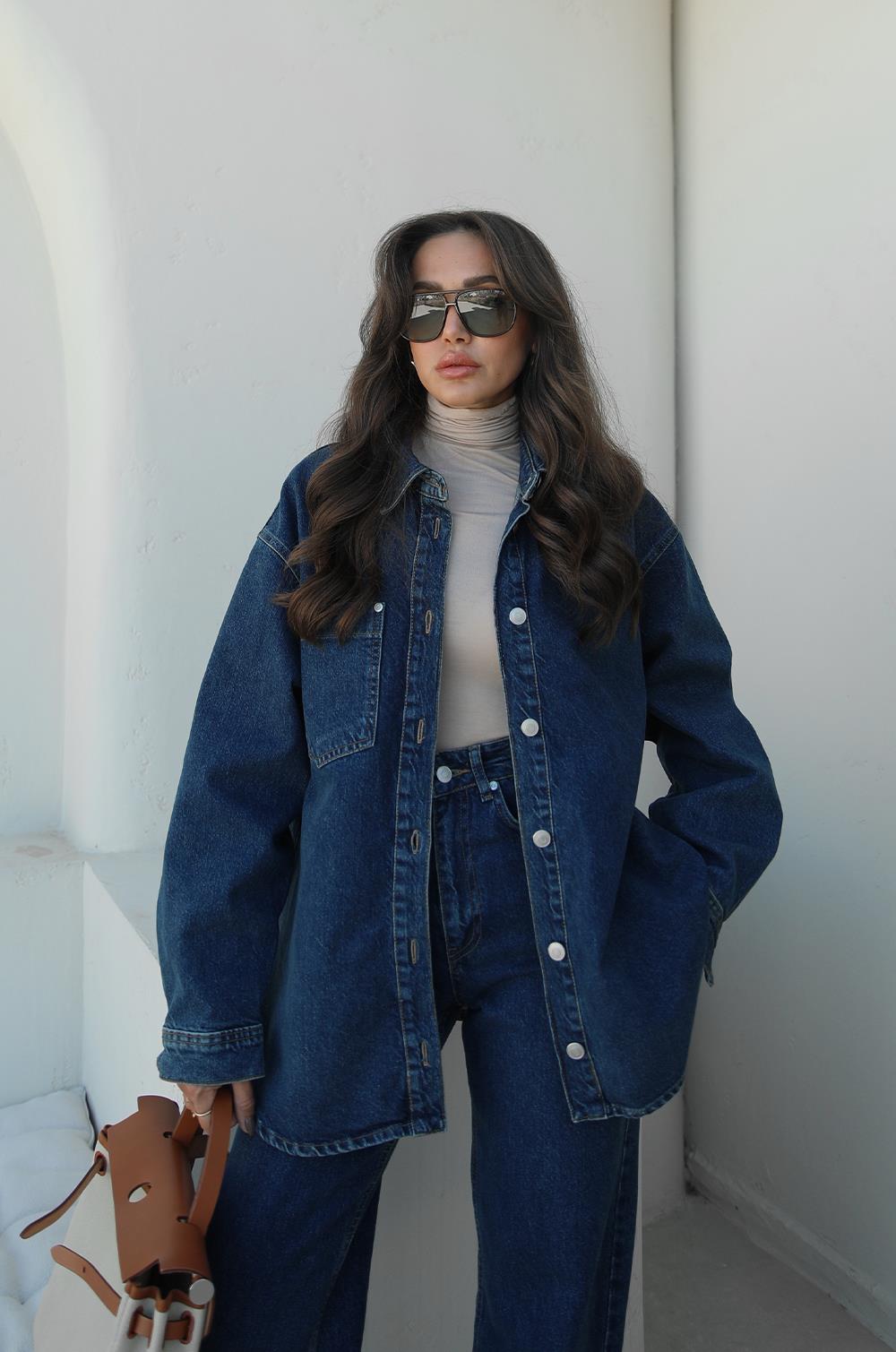 MAVI TEK CEPLI CEKET PANTOLON DENIM TAKIM