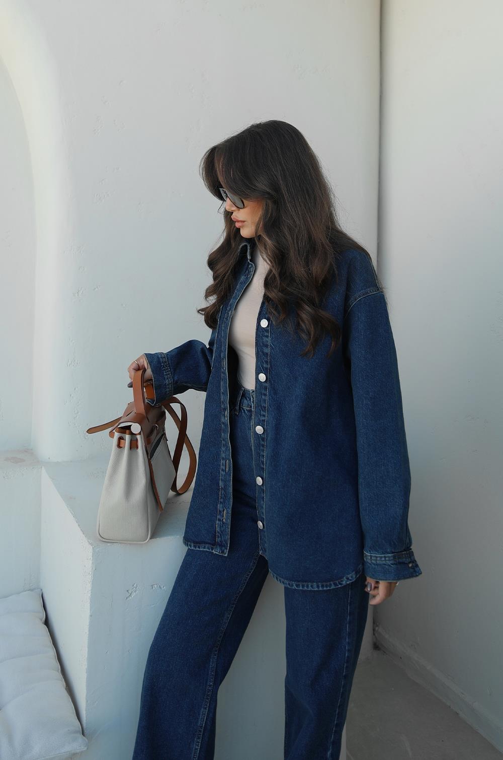 MAVI TEK CEPLI CEKET PANTOLON DENIM TAKIM