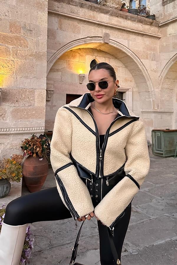 Miabel Teddy Mini Motorcu Ceket