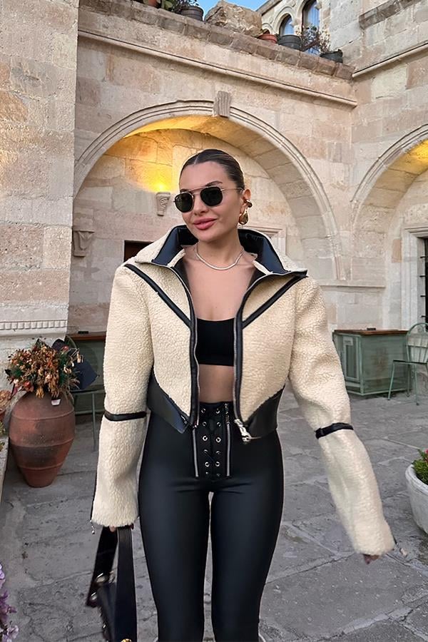 Miabel Teddy Mini Motorcu Ceket