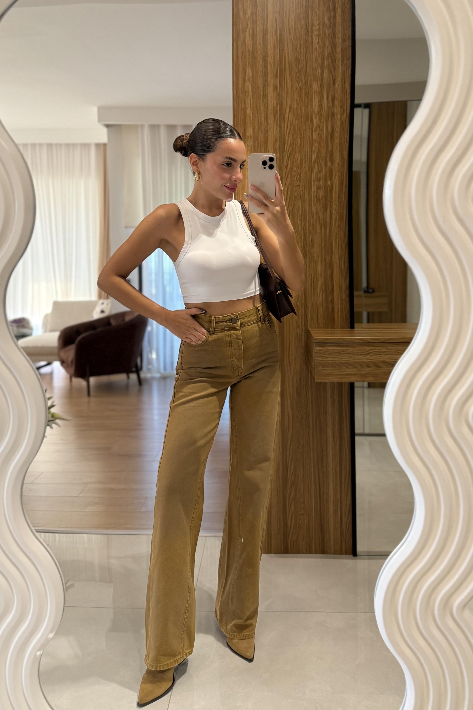 Minaj Hardal Yıkama Denim Takım