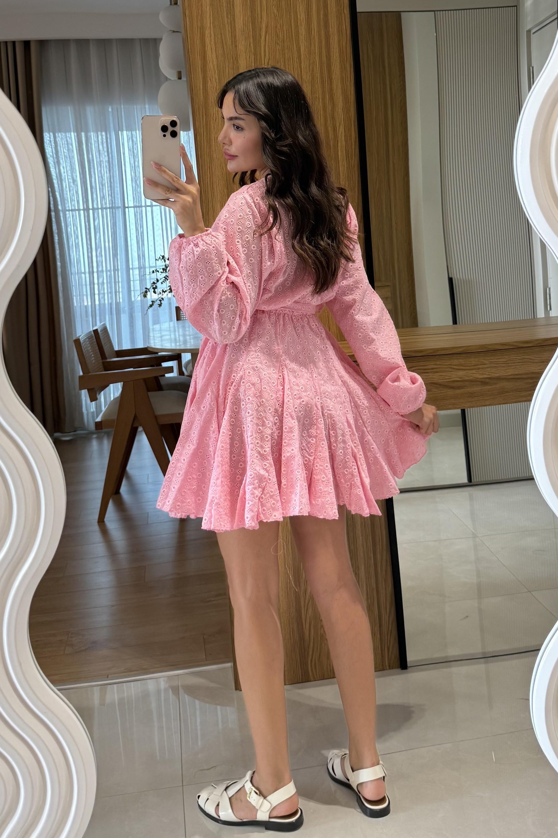 Muffy Pembe Fisto Çan Elbise