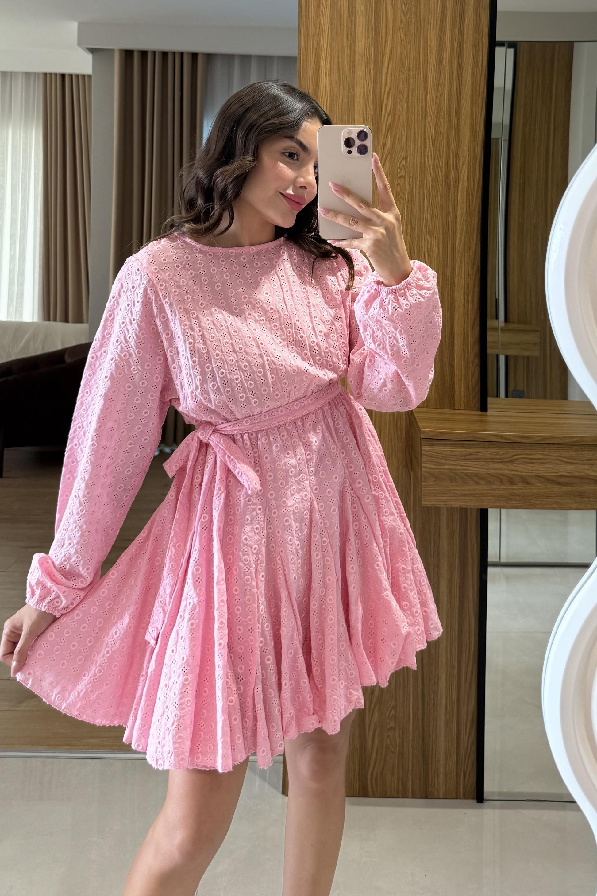 Muffy Pembe Fisto Çan Elbise