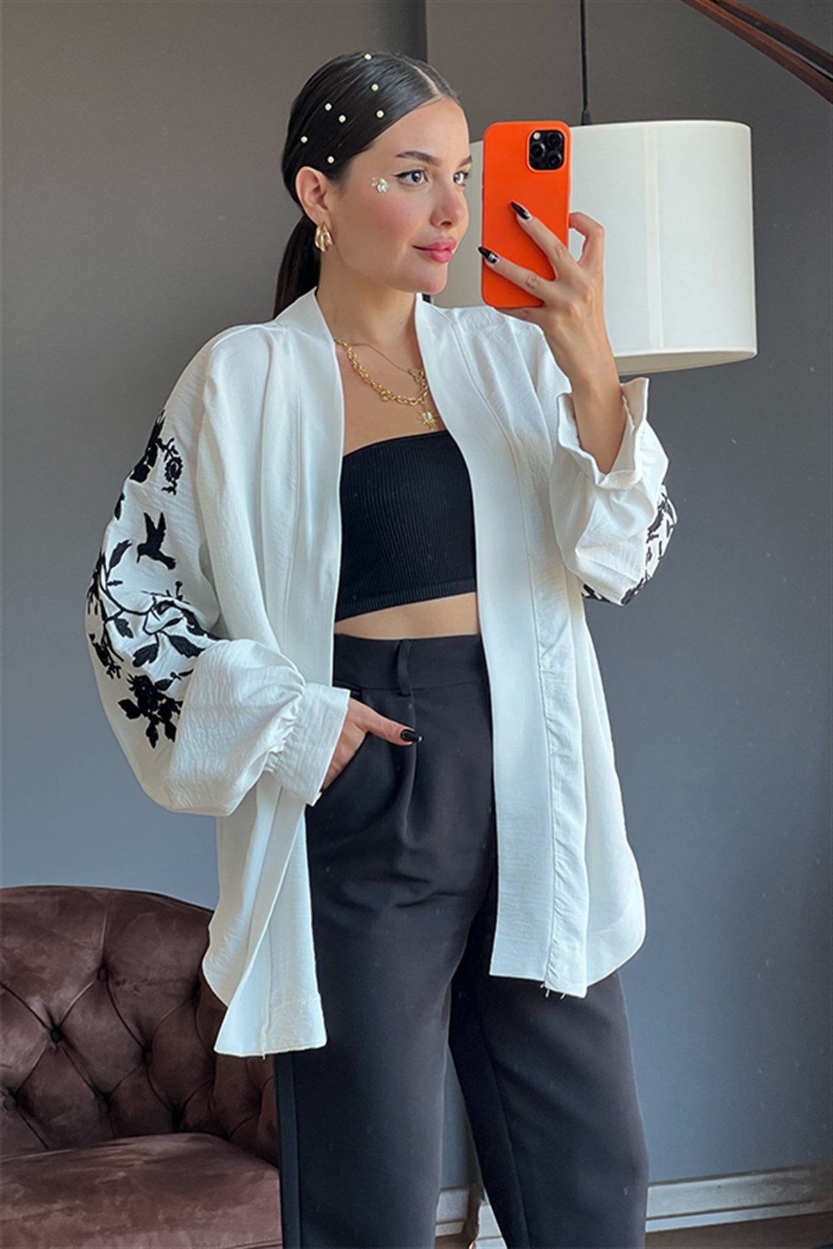 Nakış işlemeli tasarım ceket