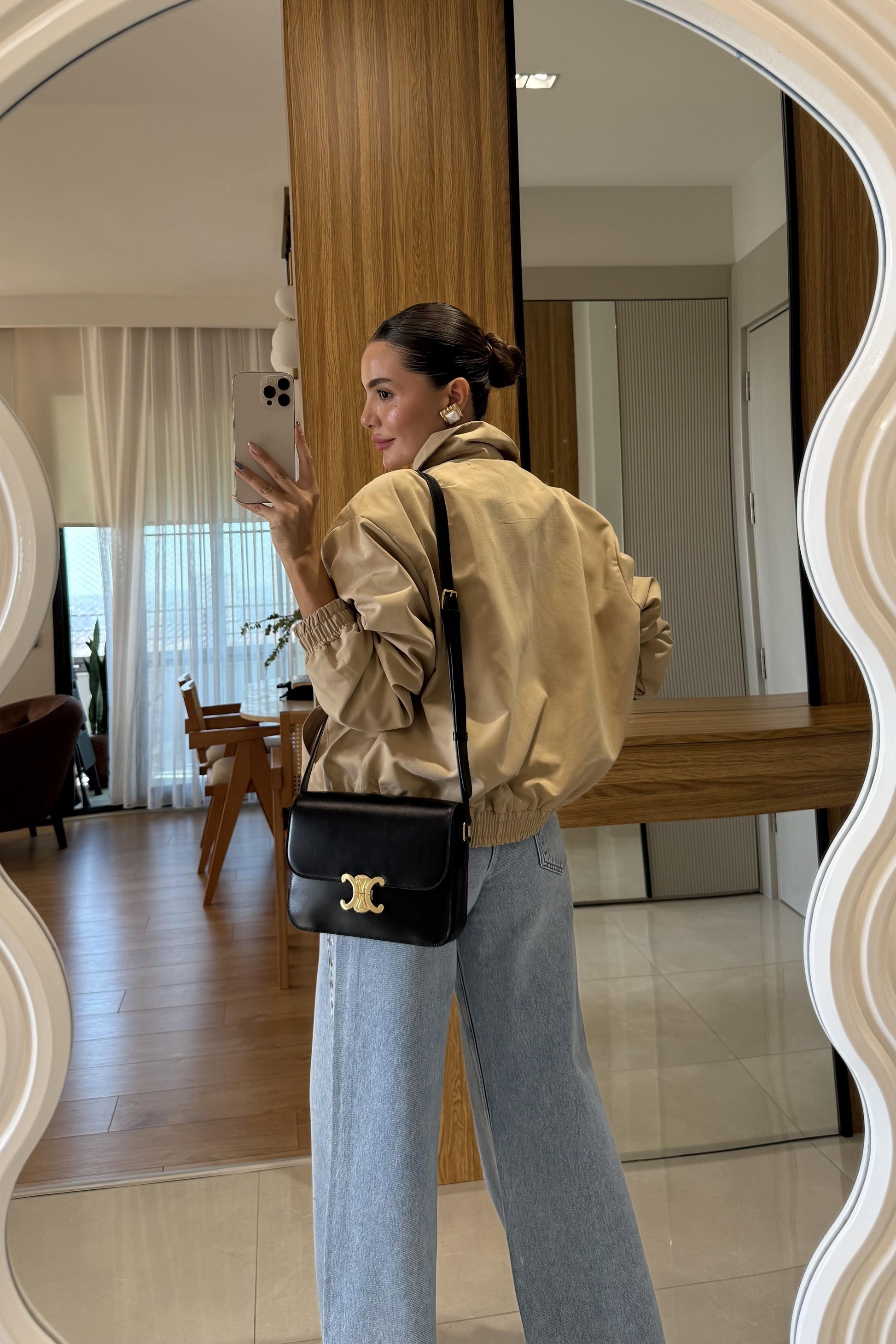 Nascia Camel Bomber Ceket