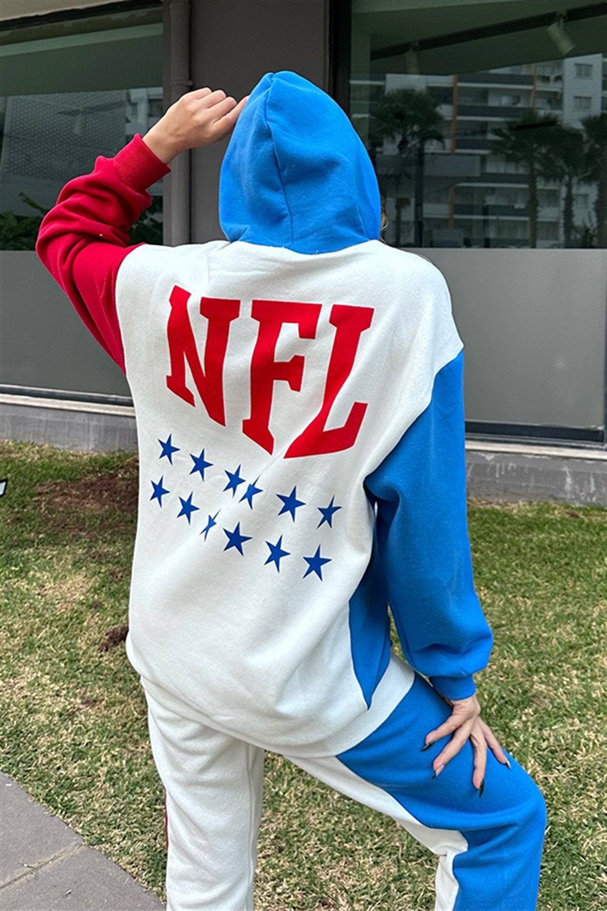 NFL kırmızı mavi renk eşofman takımı