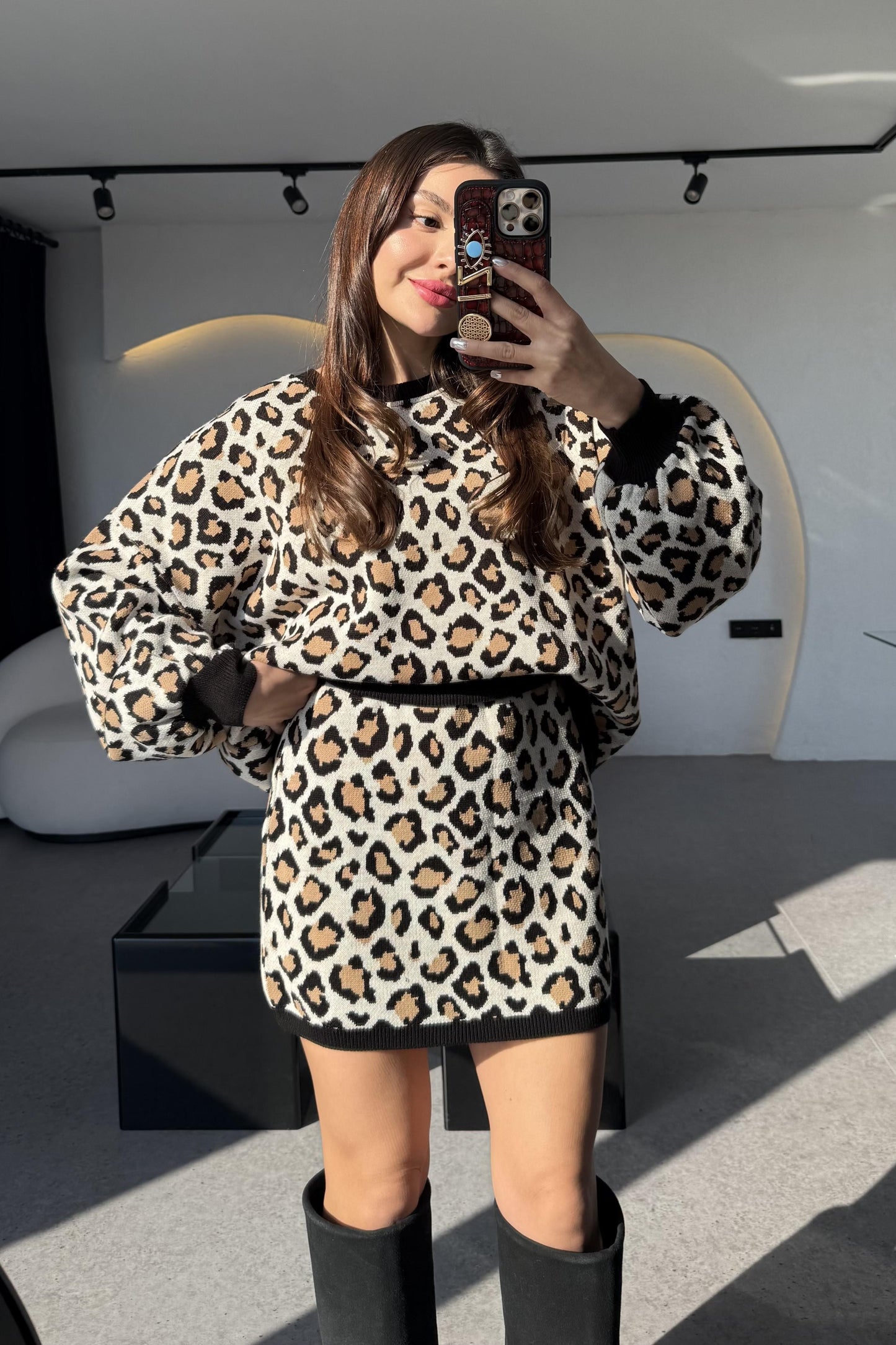 Nipes Leopar Triko Etekli Takım