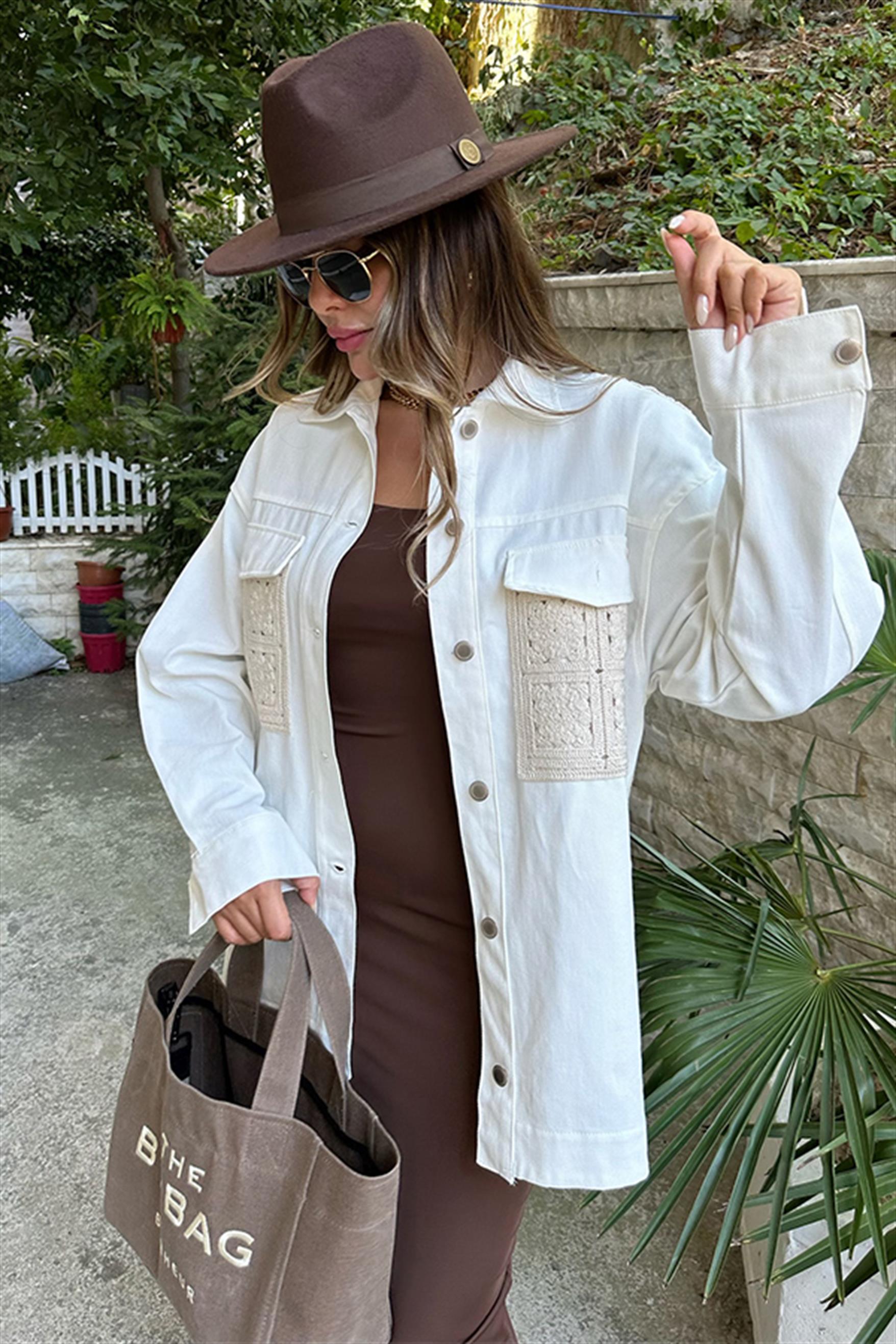 Noctur dantel tasarım ceket