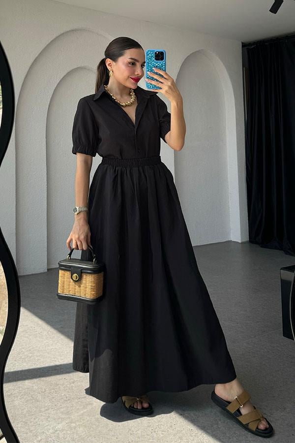 Owen Orijinal Gömlek Etek Takım-Siyah