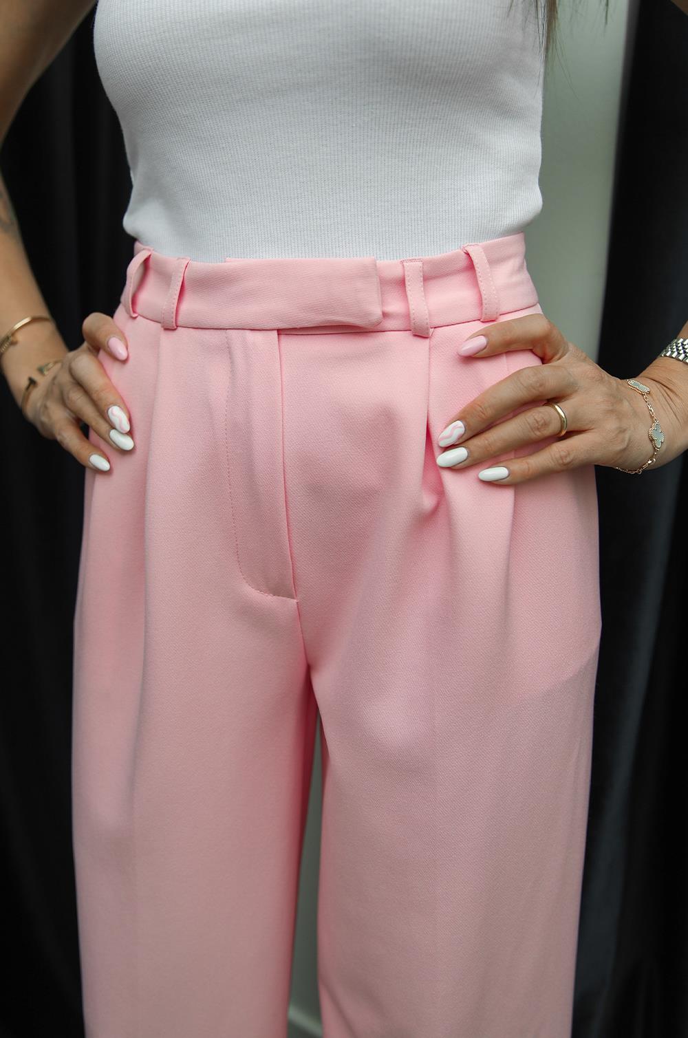 PEMBE PLEATED PALAZZO PANTOLON