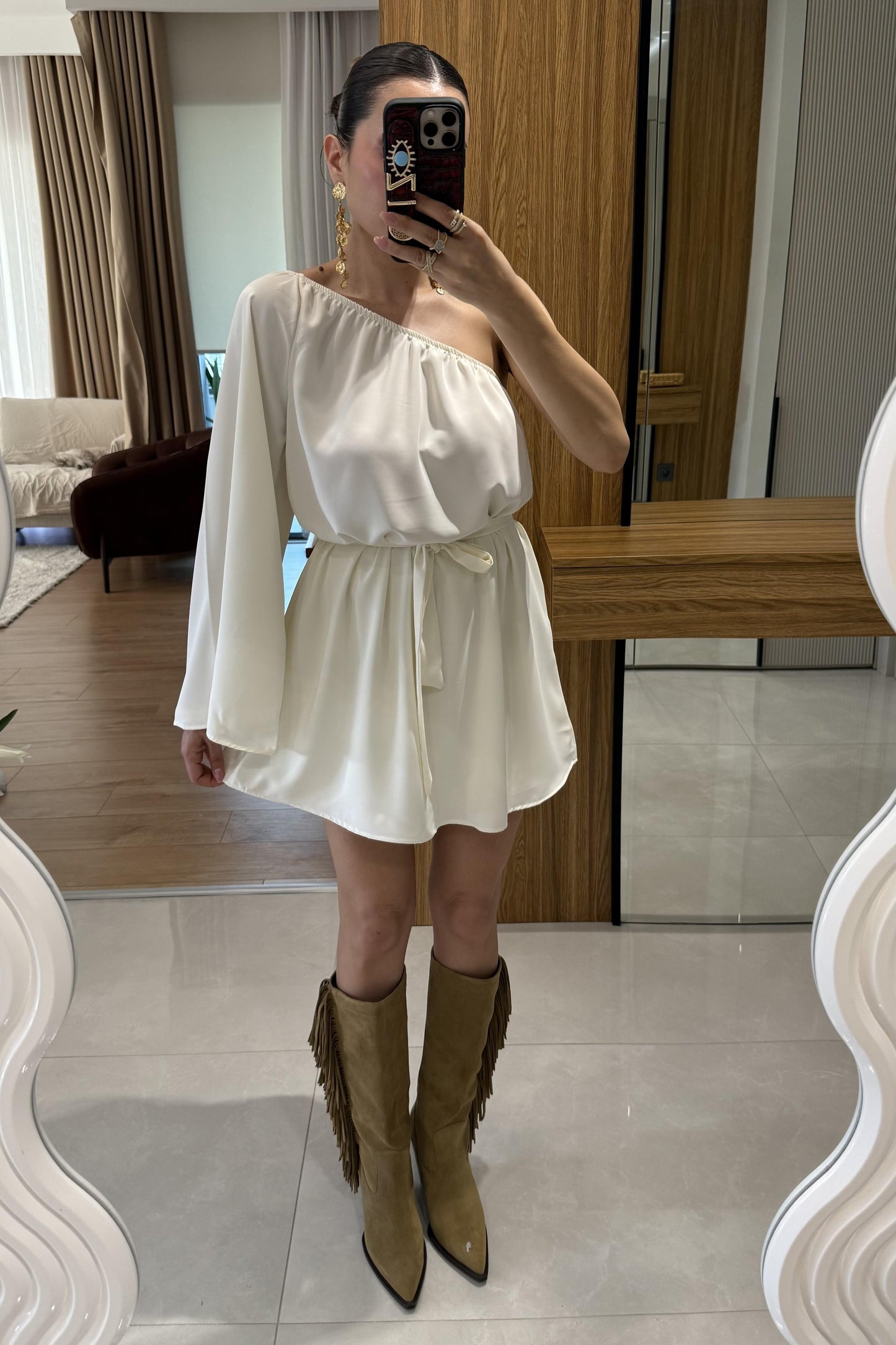 Radius Ekru İspanyol Kol Şortlu Takım