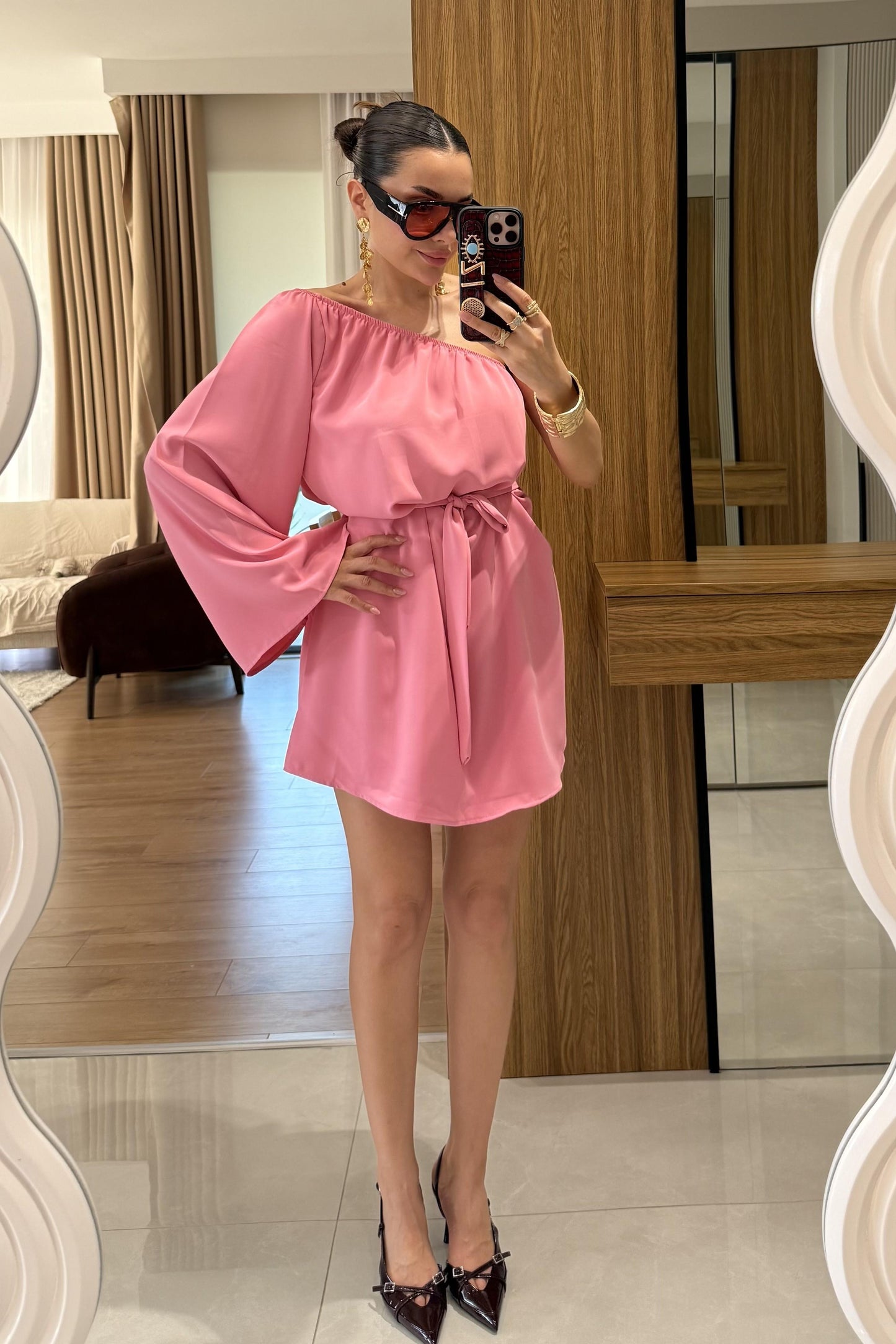 Radius Pembe İspanyol Kol Şortlu Takım